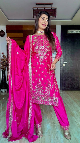 Presenting New Our WW Real Modling Products Pure Cinon Top-Plazzo and Dupatta Set Fully Stitched Ready To Wear