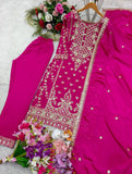 Presenting New Our WW Real Modling Products Pure Cinon Top-Plazzo and Dupatta Set Fully Stitched Ready To Wear