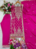 Presenting New Our WW Real Modling Products Pure Cinon Top-Plazzo and Dupatta Set Fully Stitched Ready To Wear