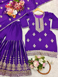 Presenting New Collection Pure Cinon Top-Sarara and Dupatta Set Fully Stitched Ready To Wear