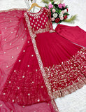Presenting New Wedding Gown -Pent  Dupatta Set Fully Stitched Ready To Wear