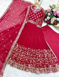 Presenting New Wedding Gown -Pent  Dupatta Set Fully Stitched Ready To Wear