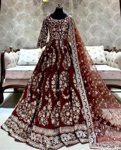 Presenting New Collection Heavy Chinon Silk Gown -Pent  Dupatta Set Fully Stitched Ready To Wear