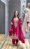 Presenting New Velvet Top -Pent  Dupatta Set Fully Stitched Ready To Wear