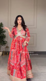 Presenting New Aliya-Cut Gown -Pent  Dupatta Set Fully Stitched Ready To Wear