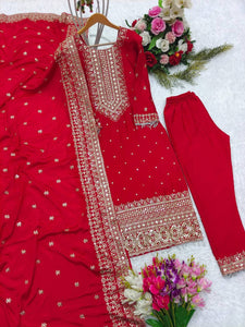 Launching New Disine Top-Pent With Dupatt Set