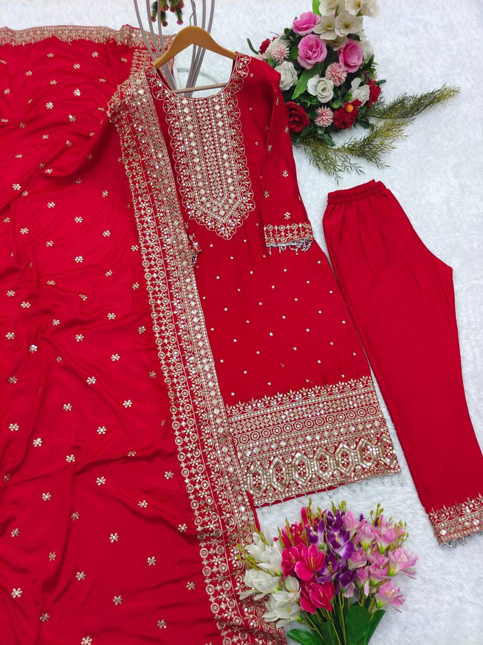 Launching New Disine Top-Pent With Dupatt Set