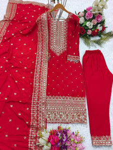 Launching New Disine Top-Pent With Dupatt Set