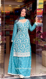 Presenting New Collection Heavy Chinon Silk Top-Palazzo and Dupatta Set Fully Stitched Ready To Wear