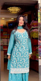 Presenting New Collection Heavy Chinon Silk Top-Palazzo and Dupatta Set Fully Stitched Ready To Wear