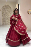Presenting New Collection Heavy Chinon Silk Gown -Pent  Dupatta Set Fully Stitched Ready To Wear