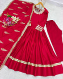 Presenting New Collection Heavy Chinon Silk Gown -Pent  Dupatta Set Fully Stitched Ready To Wear