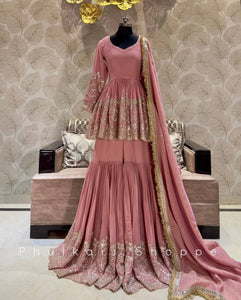 Presenting New Collection Pure Fox Georgette Kediya-Palazzo and Dupatta Set Fully Stitched Ready To Wear 🔥😍🥰*