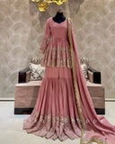 Presenting New Collection Pure Fox Georgette Kediya-Palazzo and Dupatta Set Fully Stitched Ready To Wear 🔥😍🥰*