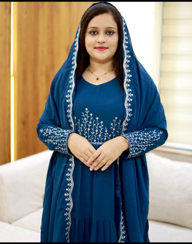 Presenting New Collection  Ruffles Gown - Dupatta Set Fully Stitched Ready To Wear