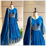 Presenting New Collection  Ruffles Gown - Dupatta Set Fully Stitched Ready To Wear