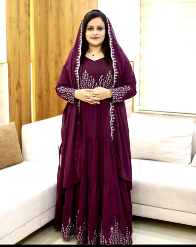 Presenting New Collection  Ruffles Gown - Dupatta Set Fully Stitched Ready To Wear