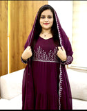 Presenting New Collection  Ruffles Gown - Dupatta Set Fully Stitched Ready To Wear