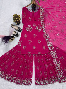 Top And Sharara With Dupatta