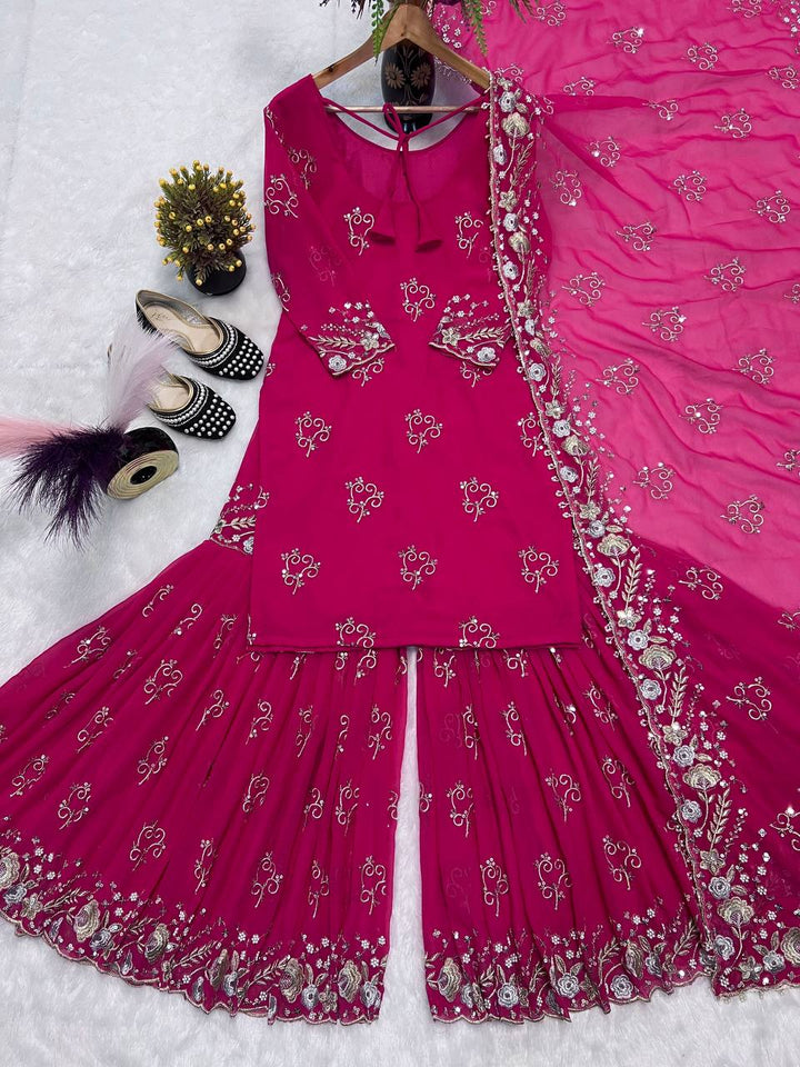 Top And Sharara With Dupatta
