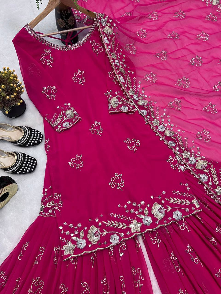 Top And Sharara With Dupatta