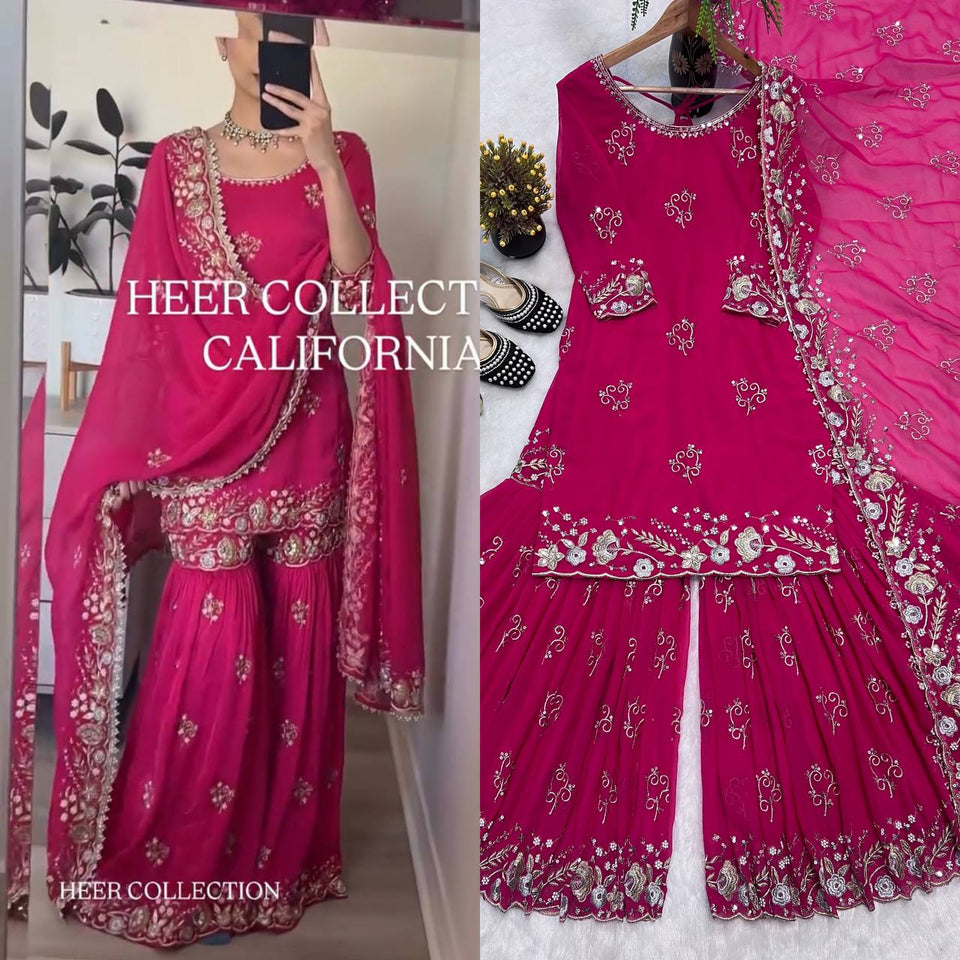 Top And Sharara With Dupatta