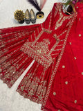 Top And Plazzo With Dupatta