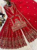 Top And Plazzo With Dupatta