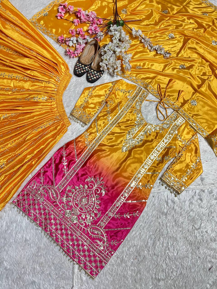 Top And Plazzo with dupatta