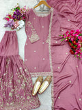 Presenting New Cinon Top-Sarara and Dupatta Set Fully Stitched Ready To Wear