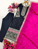Presenting New Cinon Top-Pent and Dupatta Set Fully Stitched Ready To Wear
