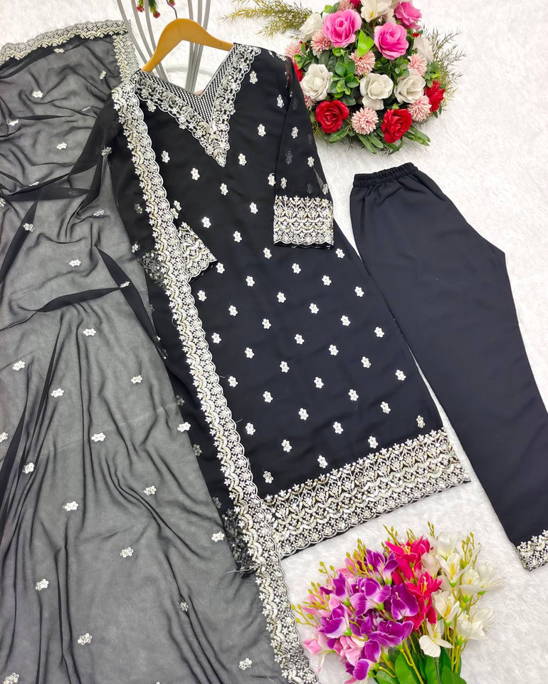 Launching New Disine Top-Plazzo With Dupatt Set*
