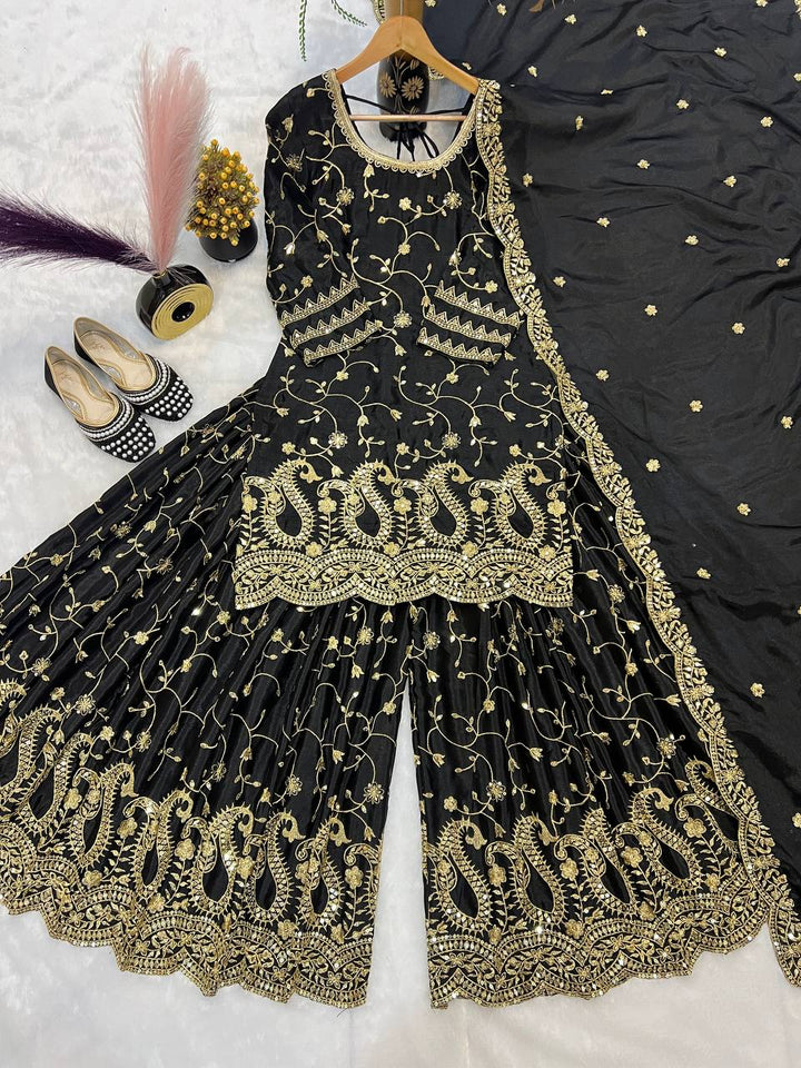 Top And Plazzo With dupatta