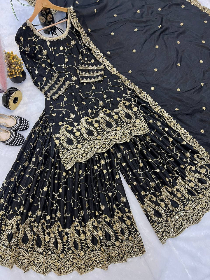 Top And Plazzo With dupatta