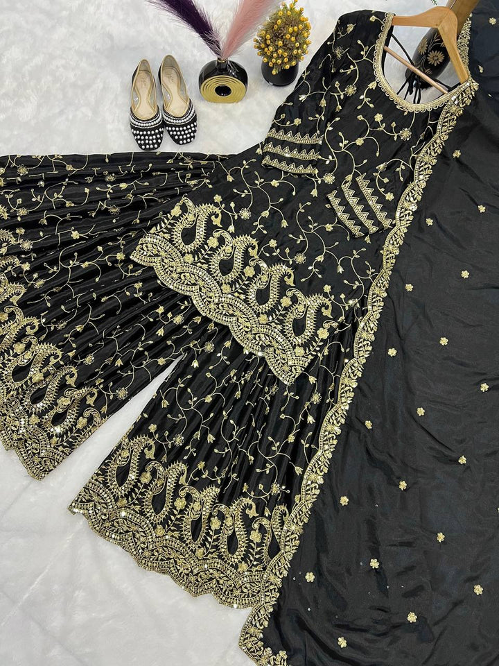 Top And Plazzo With dupatta