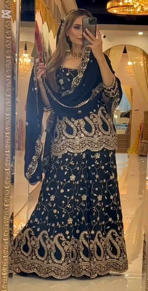Top And Plazzo With dupatta