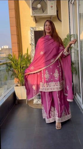 Top And plazzo With Dupatta
