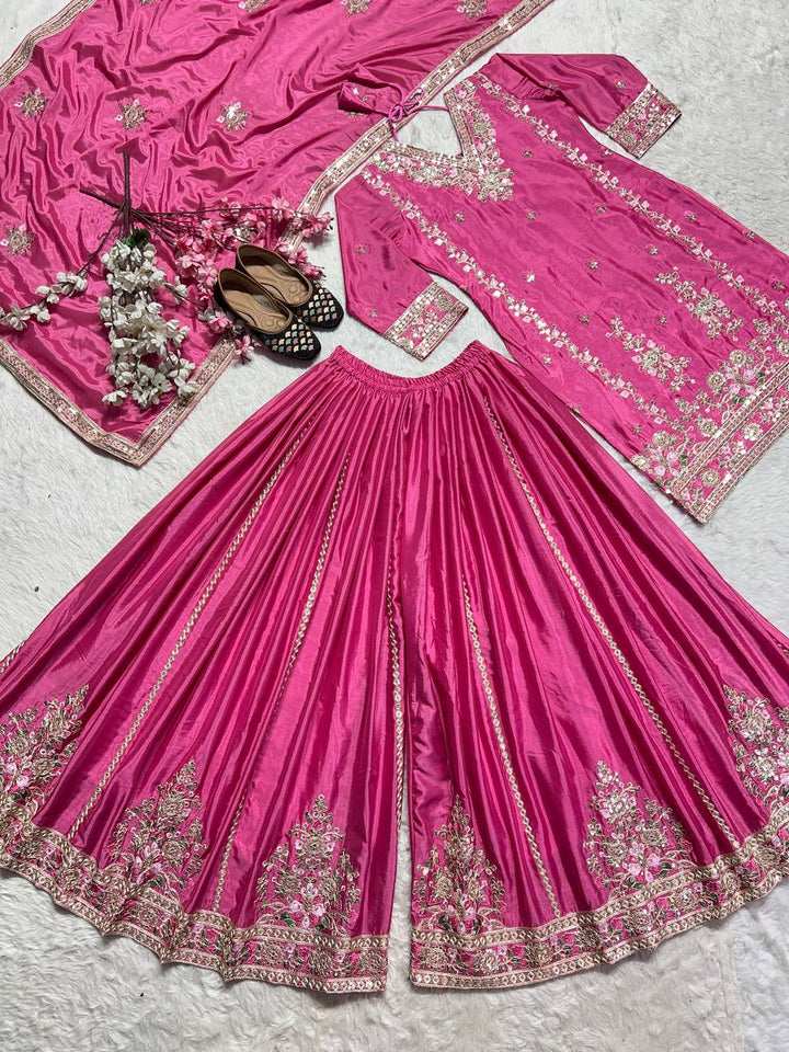 Top And plazzo With Dupatta