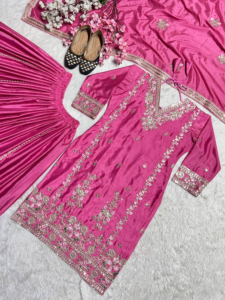 Top And plazzo With Dupatta
