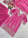 Top And plazzo With Dupatta
