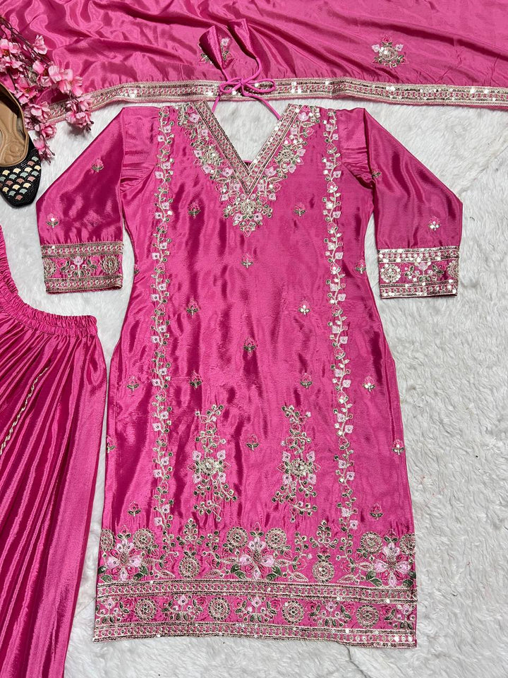 Top And plazzo With Dupatta