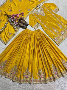 Top And Plazzo with dupatta