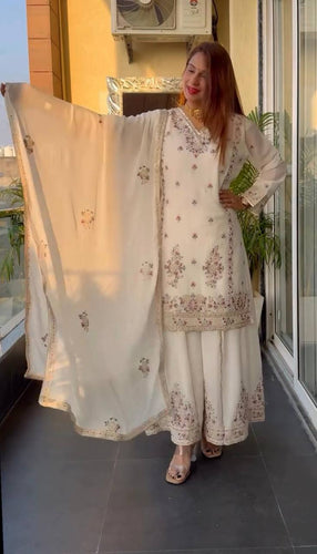 Top And plazzo With Dupatta