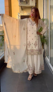 Top And plazzo With Dupatta