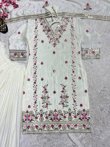 Top And plazzo With Dupatta