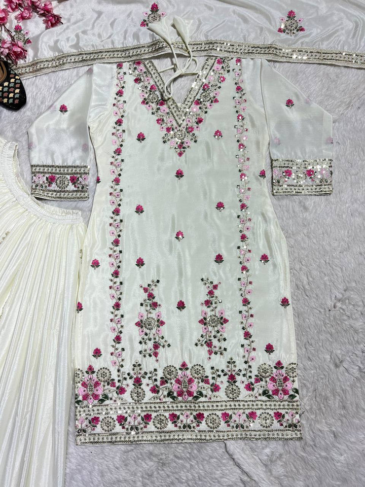 Top And plazzo With Dupatta