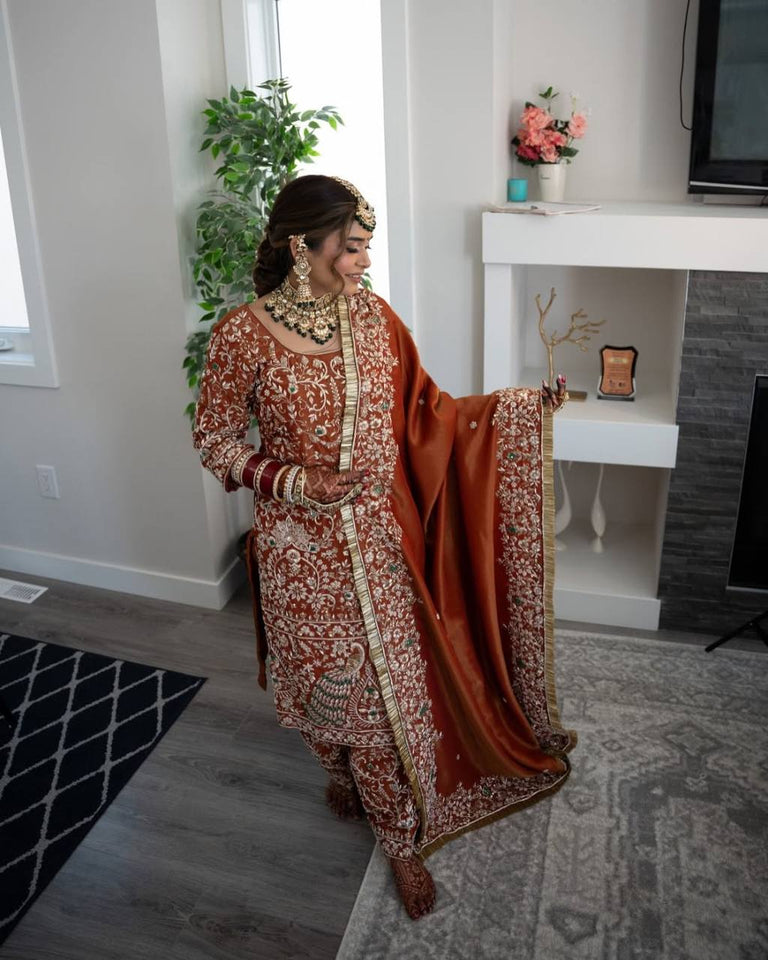 Presenting New Designer Long Panjabi Suit Top , Pant and Dupptta In Fancy Style