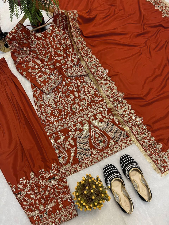 Presenting New Designer Long Panjabi Suit Top , Pant and Dupptta In Fancy Style