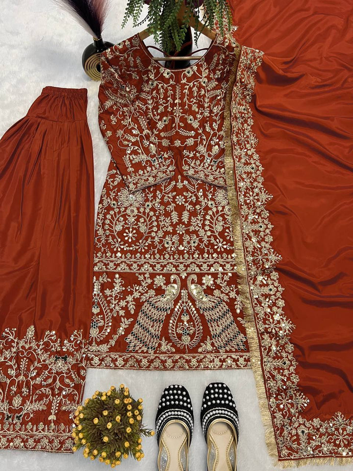 Presenting New Designer Long Panjabi Suit Top , Pant and Dupptta In Fancy Style