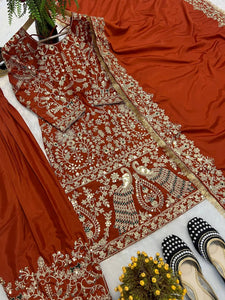 Presenting New Designer Long Panjabi Suit Top , Pant and Dupptta In Fancy Style